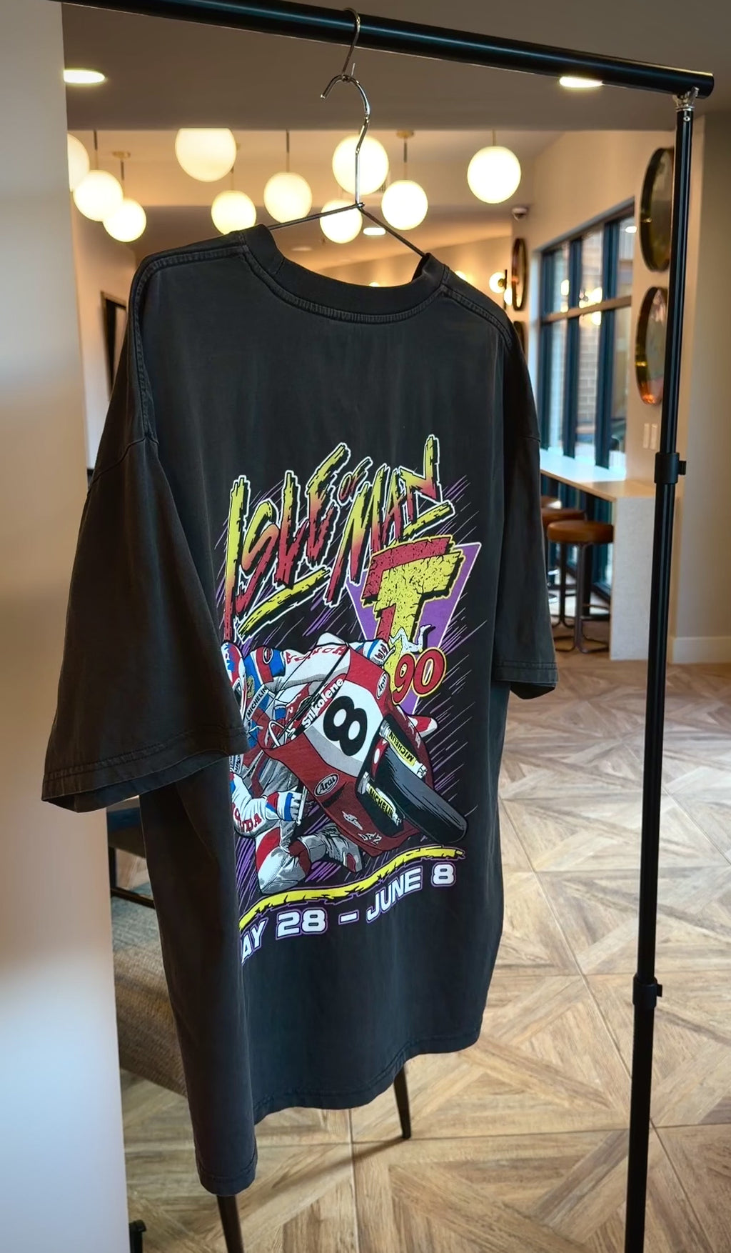 '90 Isle of Man TT Shirt- 210 GSM, Loose-Fit