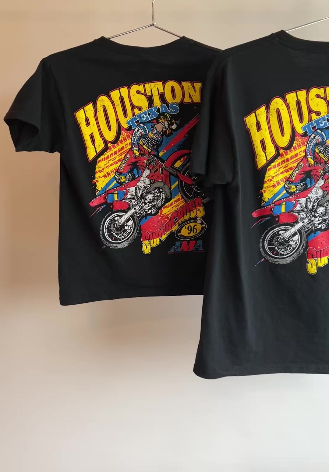 1996 Houston Supercross shirts featuring Jeremy McGrath.