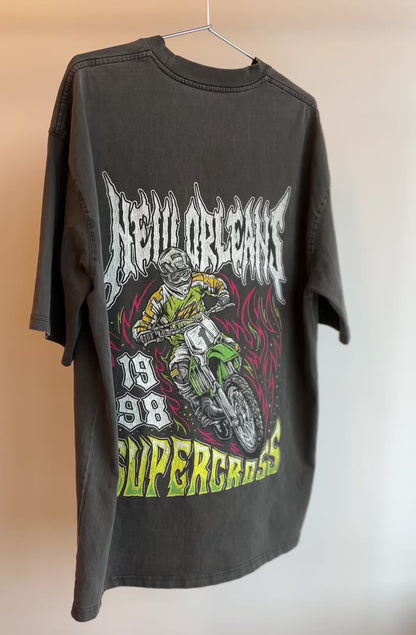 '98 New Orleans Supercross Shirt - 285 GSM, Oversized, Washed