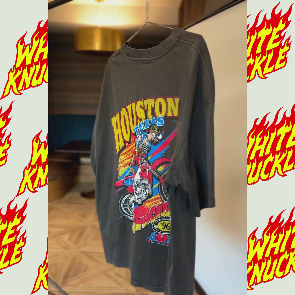 '96 Houston Supercross Shirt- 210 GSM, Loose-Fit
