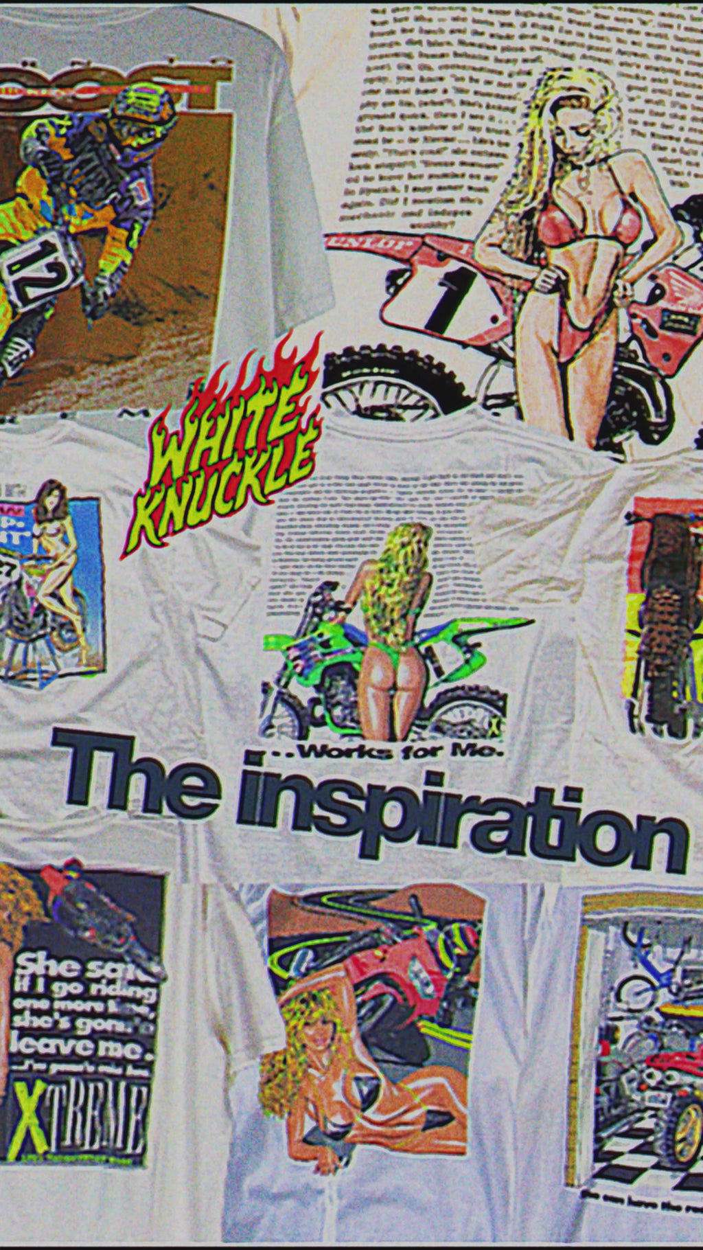White Knuckle Studios - '94 CR500, 260 GSM Shakawear, Screen Printed, White