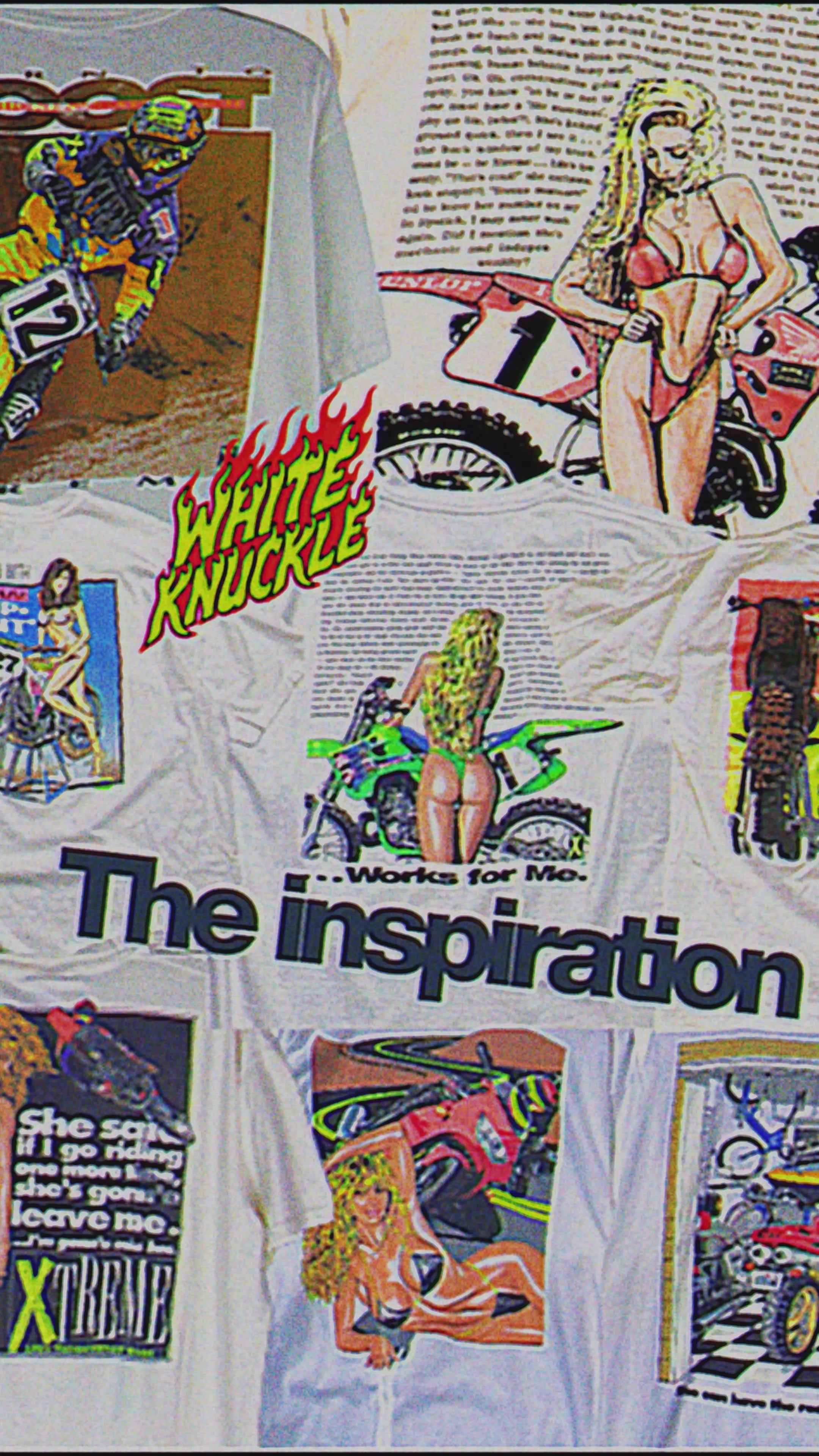 White Knuckle Studios - '94 CR500, 260 GSM Shakawear, Screen Printed, White